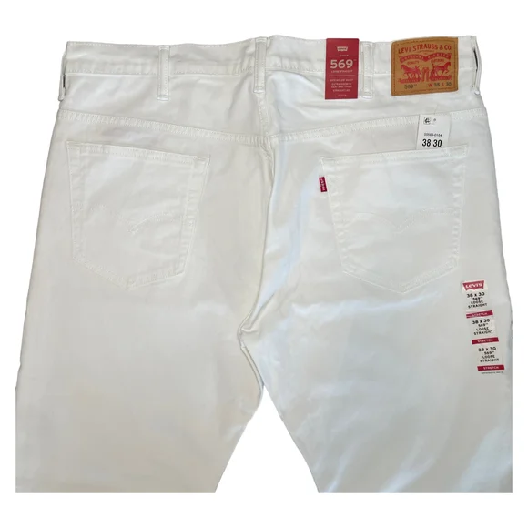 Levi Strauss & Co. 569 Loose Straight White Jeans 38x30 - Picture 5 of 10